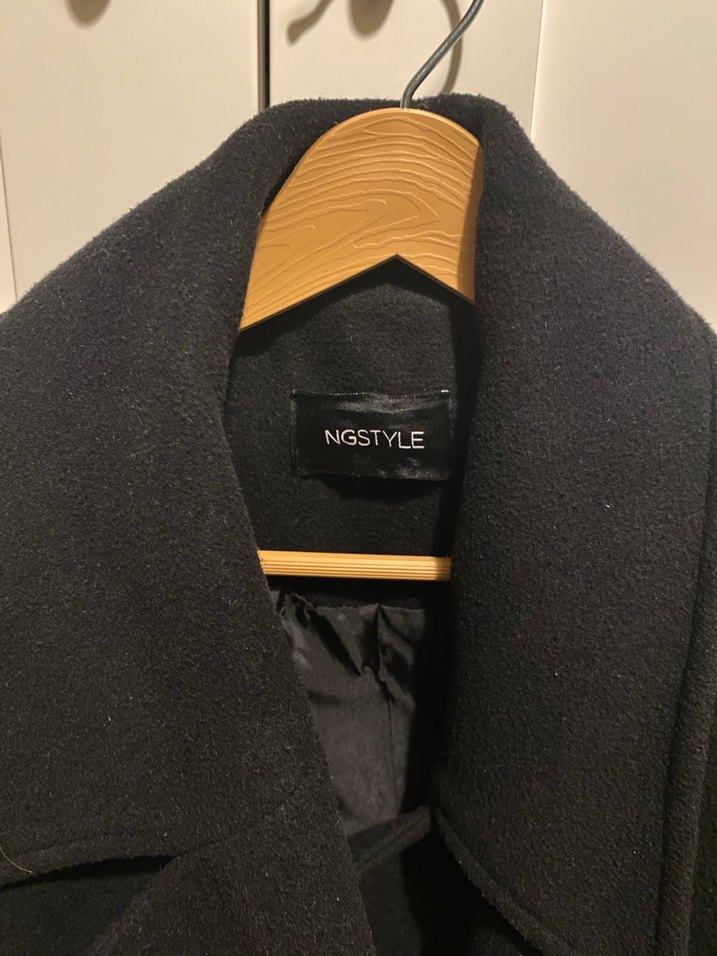 Siyah Kaşe Kaban - Görsel 2