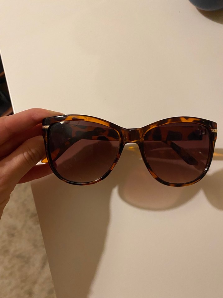 Koyu Kahverengi Retro Kadın Güneş Gözlüğü - Görsel 5