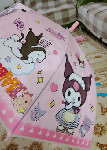 Renkli Püsküllü Kadın Şemsiye - Görsel 4