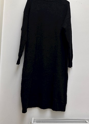 Siyah Kadın Uzun Triko Elbise - Görsel 4