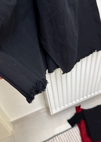 Kadın Siyah Uzun Denim Tulum - Görsel 5