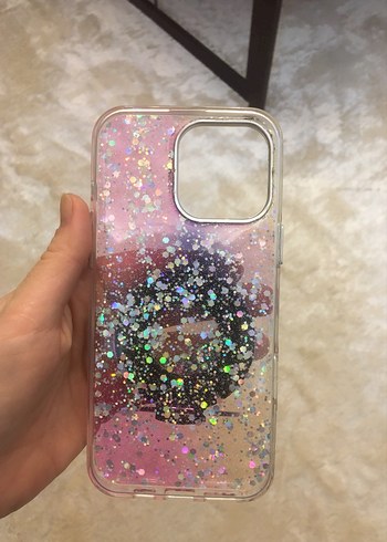 Mor Parlak Simli Telefon Kılıfı - Görsel 3