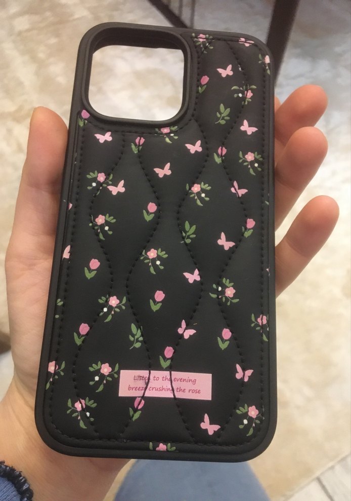 Fırfırlı Pembe Çiçekli Telefon Kılıfı - Görsel 3