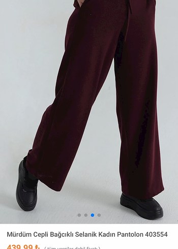 Mürdüm Cepli Bağcıklı Kadın eşofman - Görsel 2