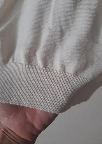 s Beden KOOKAI MARKA 1 BEDEN krem rengi V Yaka merserize Kazak