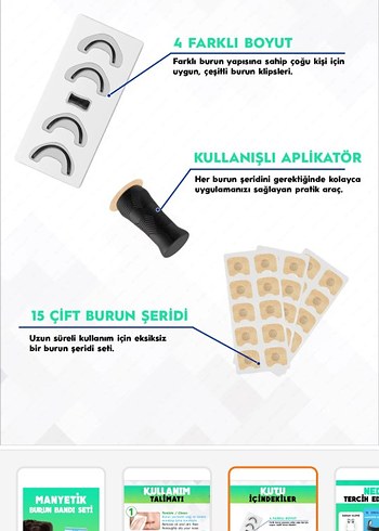 Wealtivo Manyetik Burun Bandı ve Horlama Aparatı Seti - Görsel 3