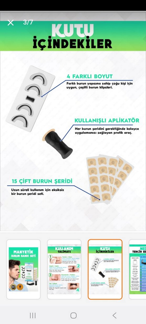 Wealtivo Manyetik Burun Bandı ve Horlama Aparatı Seti - Görsel 3