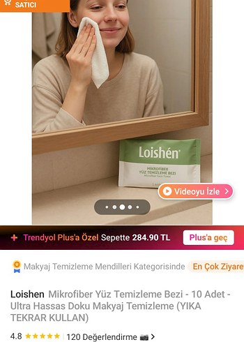 Loishen Mikrofiber Yüz Temizleme Bezi - 10 Adet - Görsel 2