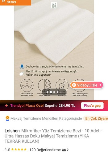 Loishen Mikrofiber Yüz Temizleme Bezi - 10 Adet - Görsel 4