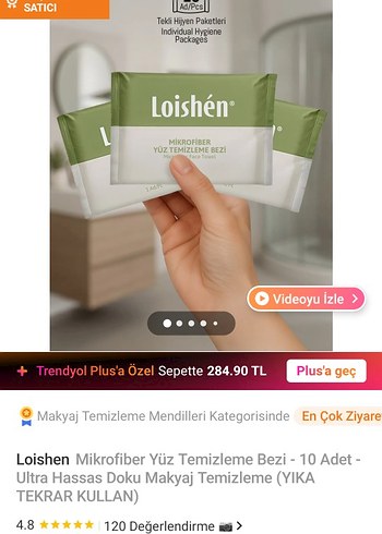 Loishen Mikrofiber Yüz Temizleme Bezi - 10 Adet - Görsel 3