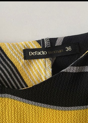 Sarı Gri Çizgili Ayarlanabilir askılı bluz - Görsel 2