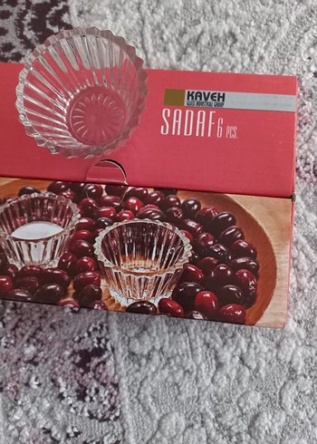 Kırmızı Kaveh 6'lı Tatlı Kasesi Seti