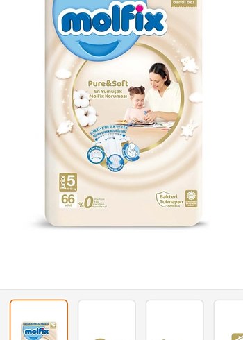 Molfix Pure&Soft Bebek Bezi Junior 5 Numara 66 Adet