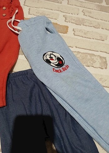24-36 Ay Beden çeşitli Renk Renkli Nakışlı Kız Çocuk Eşofman Altı