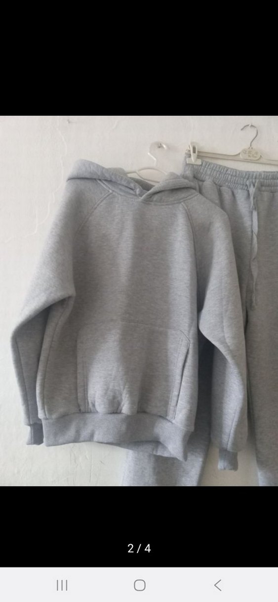 Gri Bol Kesim Kız Eşofman Takımı - Görsel 2