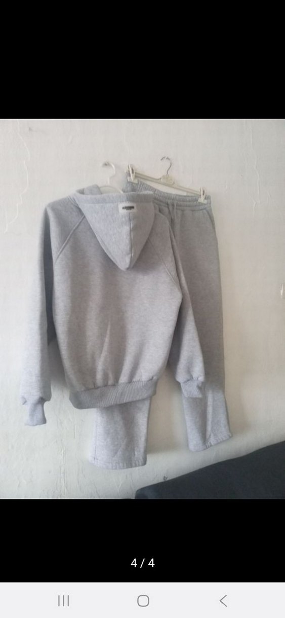 Gri Bol Kesim Kız Eşofman Takımı - Görsel 4