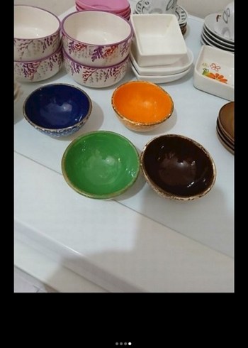 Çok Renkli Seramik Yemek Kapları Seti toplu fiyat - Görsel 2