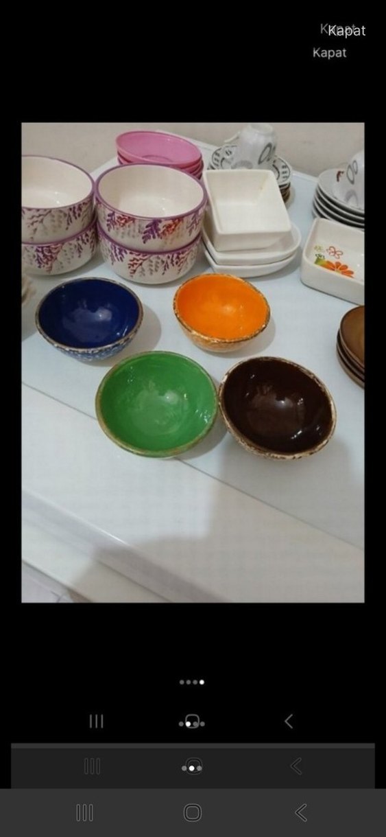 Çok Renkli Seramik Yemek Kapları Seti toplu fiyat - Görsel 2