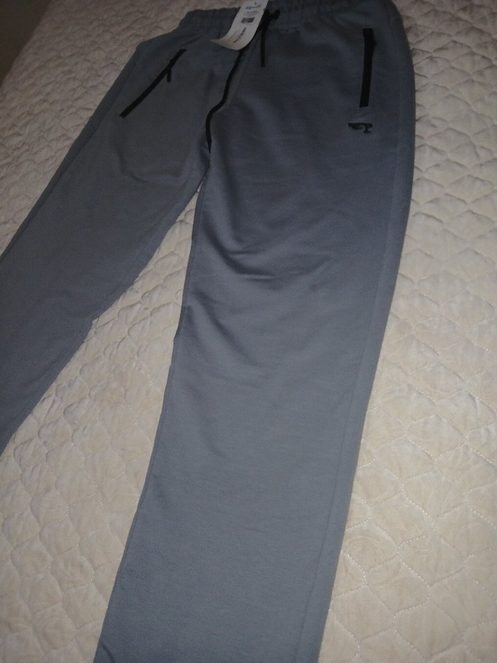 Gri Erkek Fermuarlı Eşofman Altı - Görsel 2