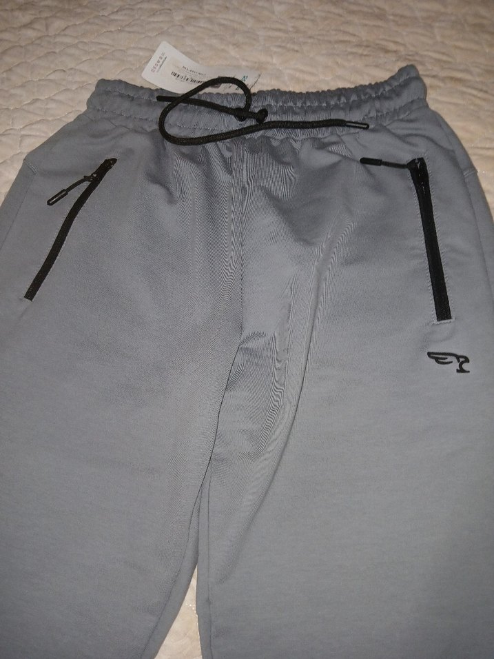 Gri Erkek Fermuarlı Eşofman Altı - Görsel 4