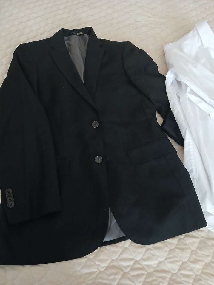 Drapeli Siyah Erkek Takım Elbise - Görsel 2