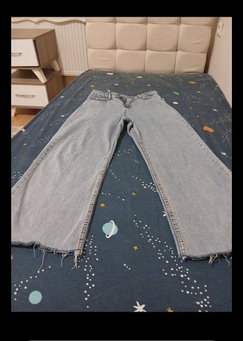 Koton Gri Bol Kesim Midi Kot Pantolon