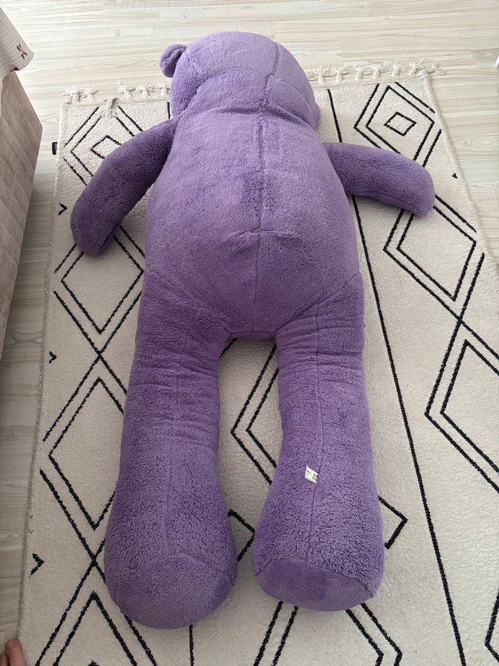 Mor Peluş Ayı Oyuncak - Görsel 2