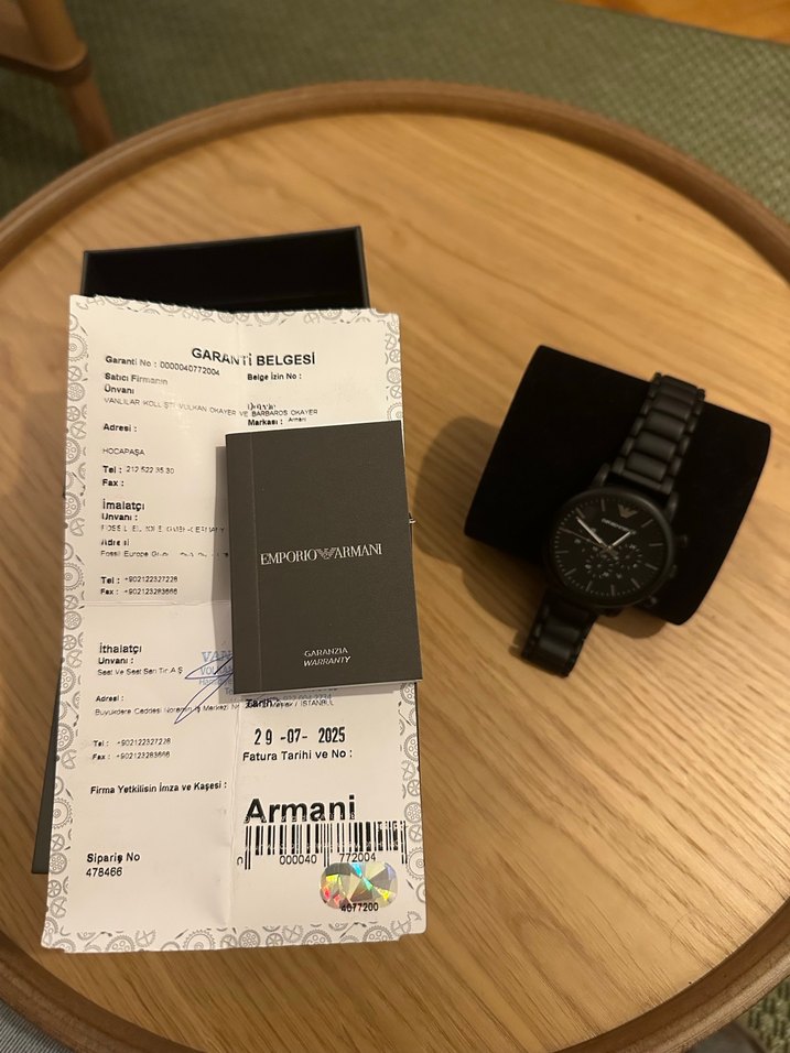 Emporio Armani Siyah Erkek Kol Saati - Görsel 5