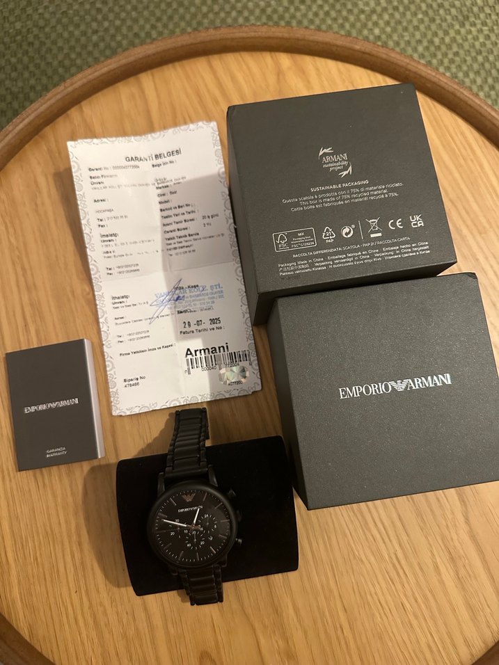 Emporio Armani Siyah Erkek Kol Saati - Görsel 3