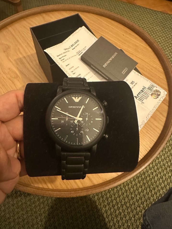 Emporio Armani Siyah Erkek Kol Saati - Görsel 2