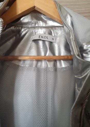 Gri Midi Kadın Yağmurluk Drapeli - Görsel 3