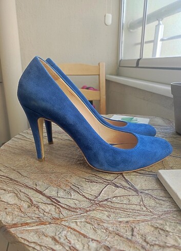 Beymen Studio Saks Mavi Topuklu Ayakkabı