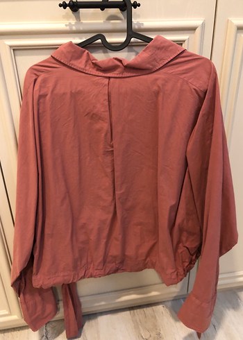 Düğmeli Pembe  Salaş Gömlek - Görsel 3