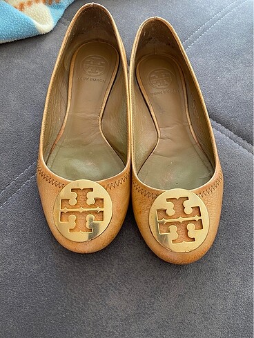 36 Beden turuncu Renk Tory Burch Claire Ballet Babet