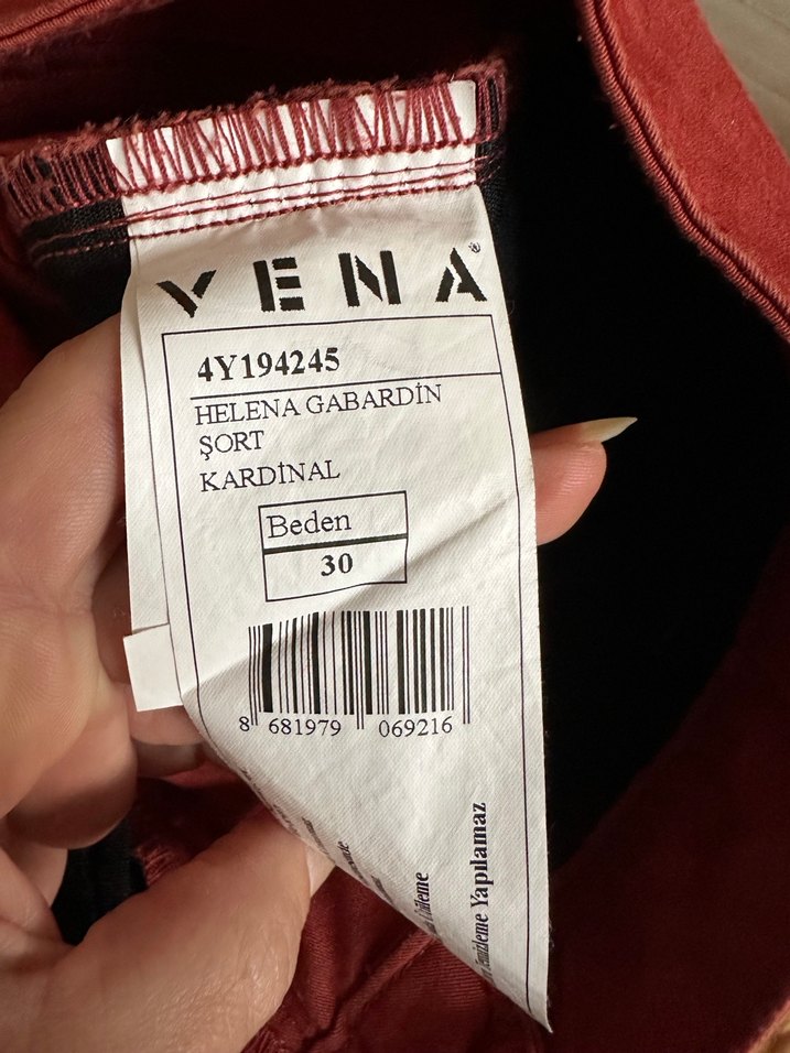 Kiremit Rengi Kadın Mini Pamuklu Şort - Görsel 4