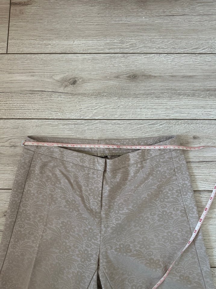 Bej Midi Kadın Kumaş Pantolon - Görsel 2