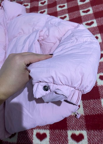 m Beden Pembe Kadın Kışlık Mont Bershka