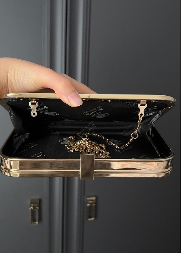 Gold abiye çanta - Görsel 3