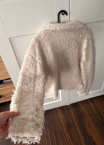 Bej Peluş Salaş Kadın Ceket - Görsel 4