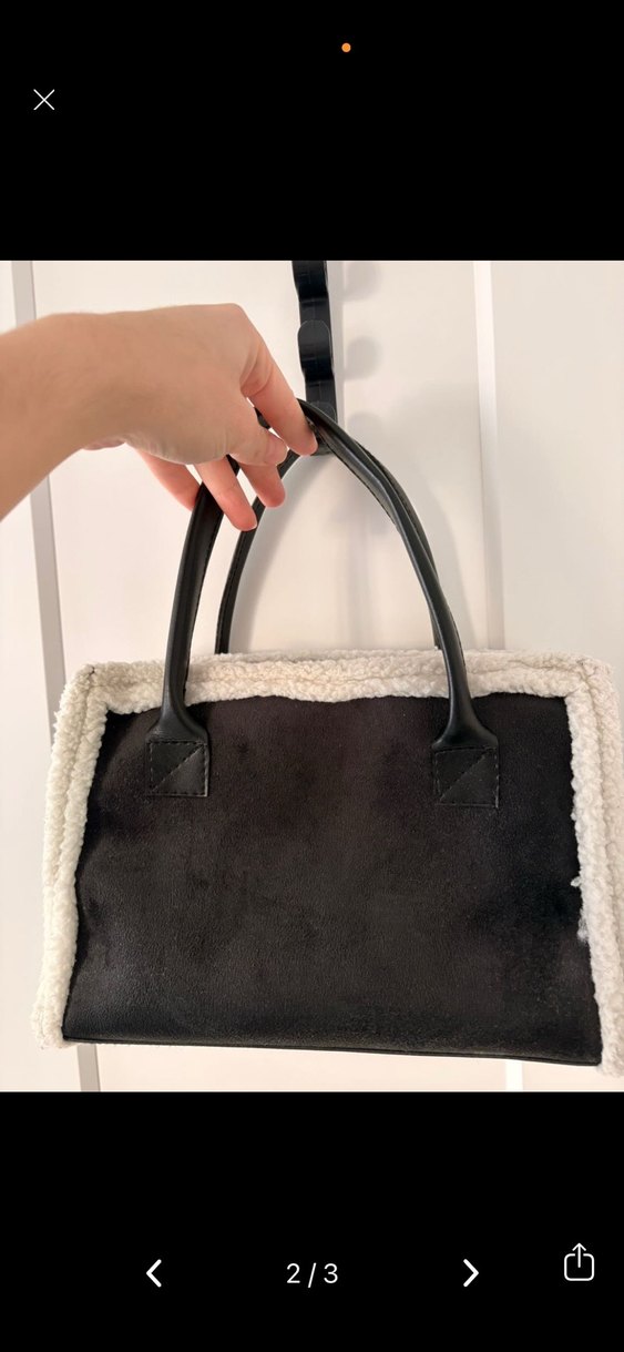 Kürklü Süet Kadın Çanta - Görsel 2