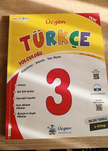 Üçgen Türkçe Yolculuğu 3.sınıf Kitap sıfırdır hiç kullanılmadı