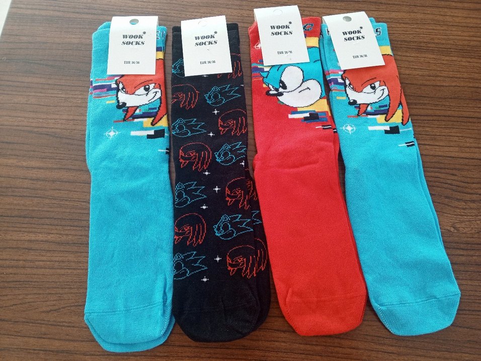 Sonic BaskıloRenkli Pamuklu Çocuk Çoraplar - Görsel 2