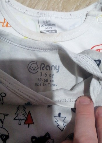 Uzun Kollu Gri Baskılı Bebek zıbın - Görsel 2