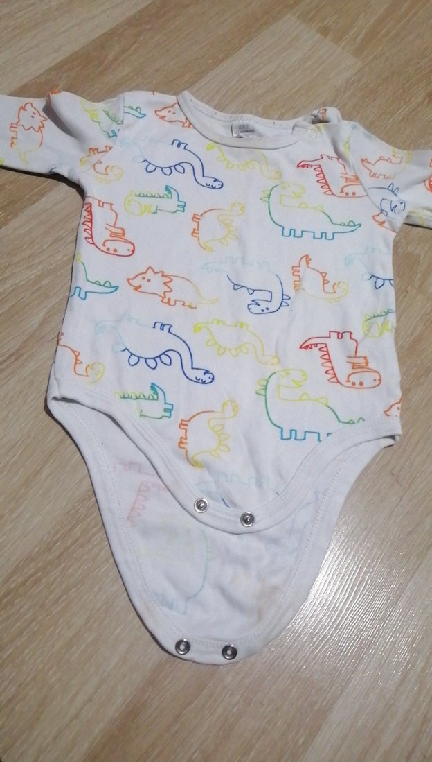 Uzun Kollu Gri Baskılı Bebek zıbın - Görsel 5