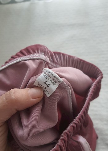 Gülkurusu Parlak Kız Çocuk Rahat Kesim Kadife Eşofman - Görsel 3