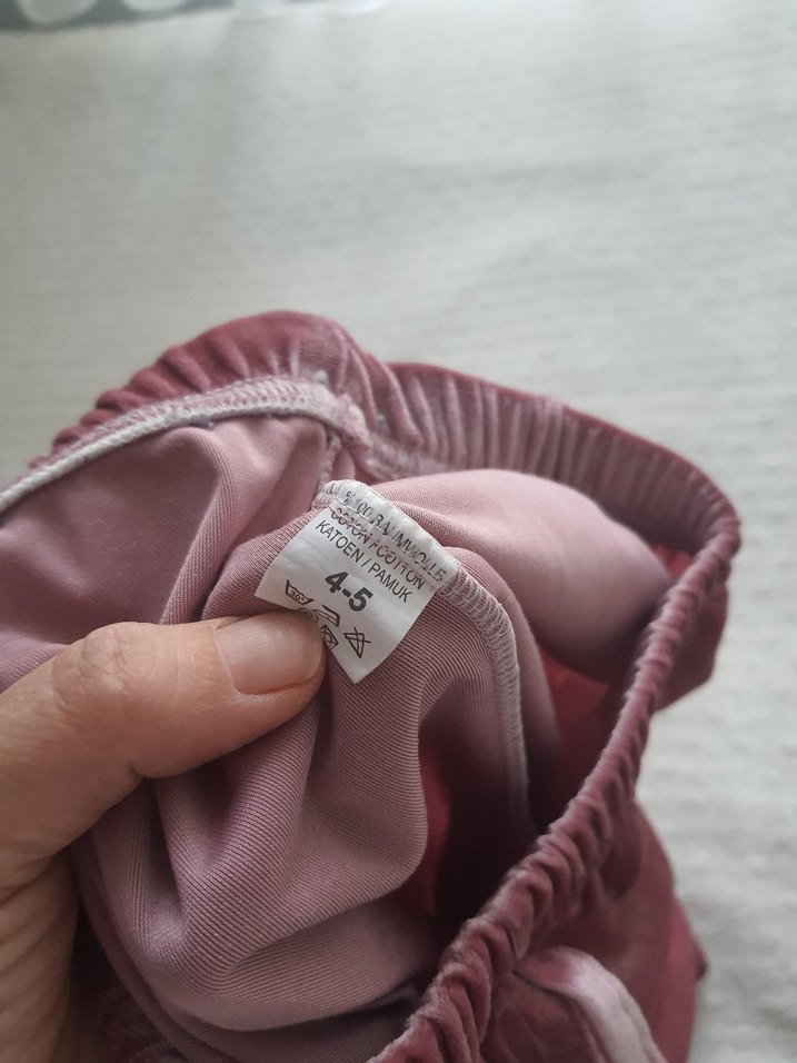 Gülkurusu Parlak Kız Çocuk Rahat Kesim Kadife Eşofman - Görsel 3