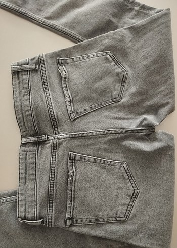 Gri Düğmeli Erkek Denim Pantolon - Görsel 3