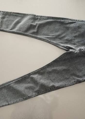 Gri Düğmeli Erkek Denim Pantolon - Görsel 2