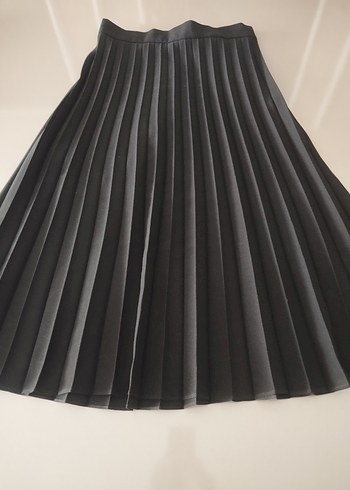 Koton Business Siyah Pileli Midi Hamile Eteği - Görsel 2