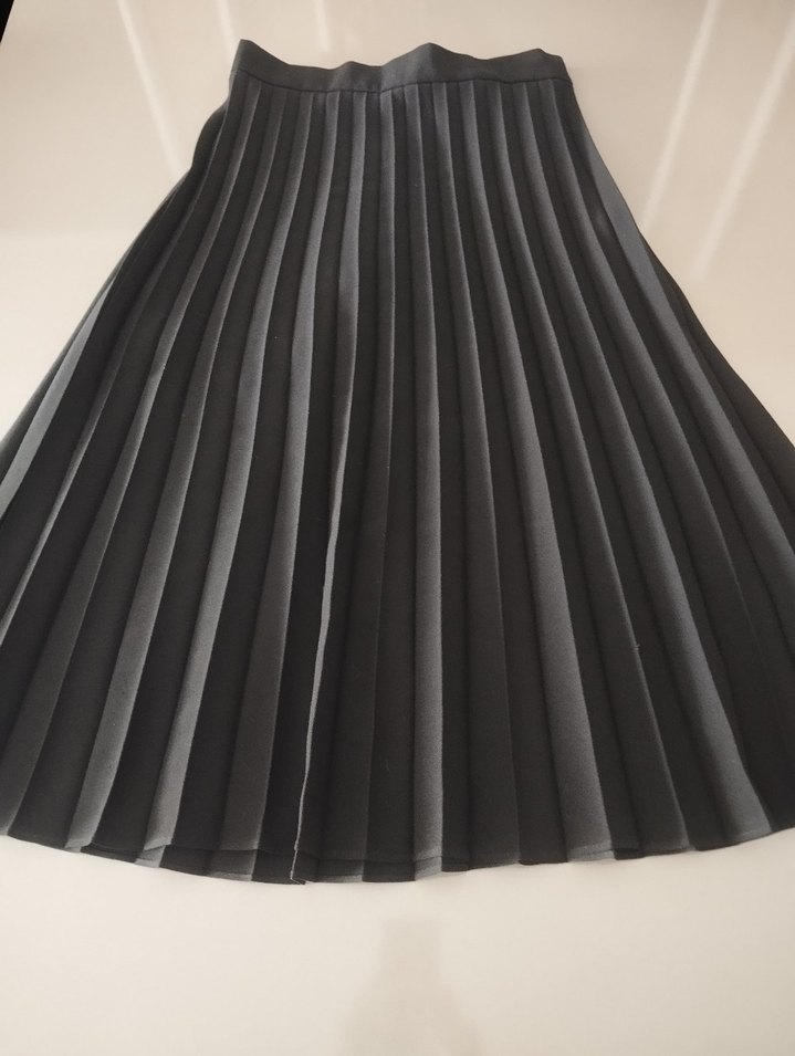 Koton Business Siyah Pileli Midi Hamile Eteği - Görsel 2